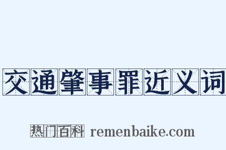 交通肇事罪近义词是什么意思的图片